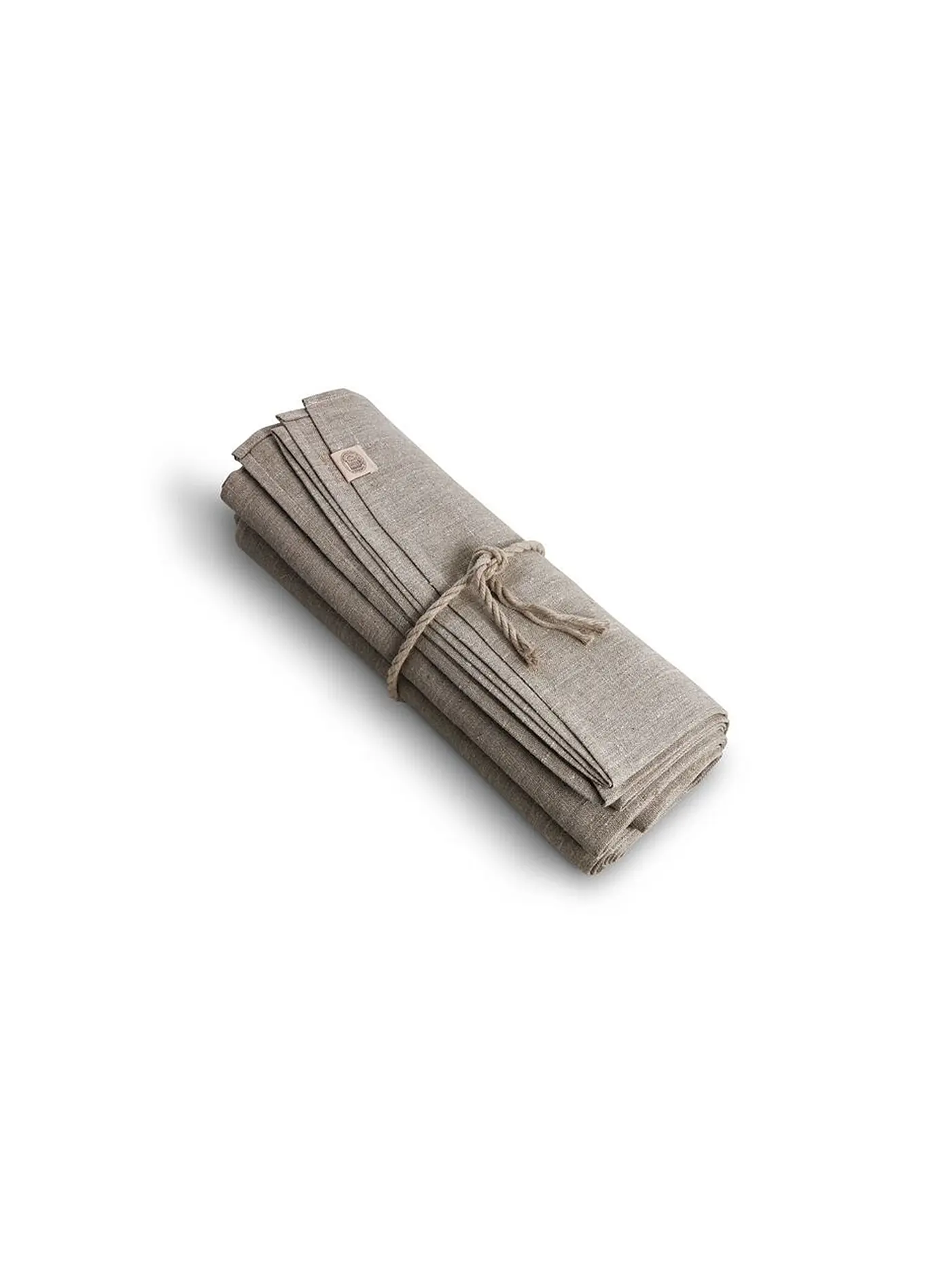 LOVELY LINEN | Leinen-Mitteldecke "Erik" 100x100cm (taubenblau) | beige